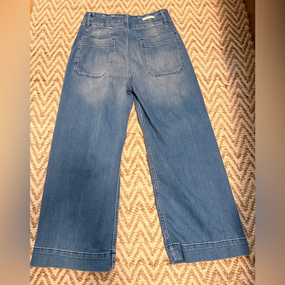 Anthropologie Pilcro and the Letterpress Light Blue Cropped Wide-Leg Jeans, 27P - Picture 2 of 7